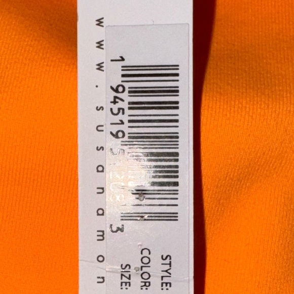 NWT SUSANA MONACO V-Neck A-Line Mini Dress in Electric Orange Neon Size M - Picture 7 of 7